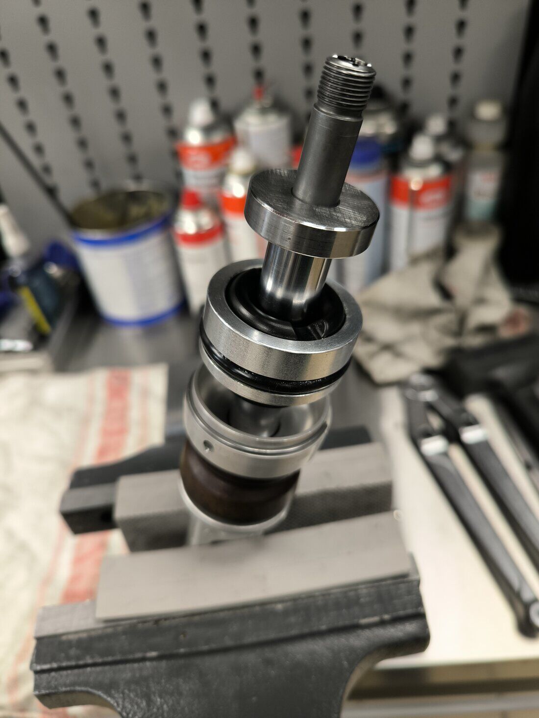 Gabel und Federbein im Service