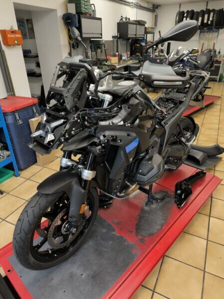 Laservermessung an Motorradrahmen